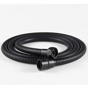 Negro Mate Inoxidable manguera de ducha - Manguera de ducha de repuesto antidobleces, con conector de latón macizo,Anti-torsión Anti-explosión, 1.8m