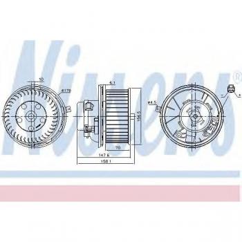Ventilador interior NISSENS 87187 - Interior blower, compatible con diversos modelos de vehículos, incluye motor potente para un rendimiento óptimo, diseño compacto para fácil instalación, fabricado con materiales de alta calidad para mayor durabilid