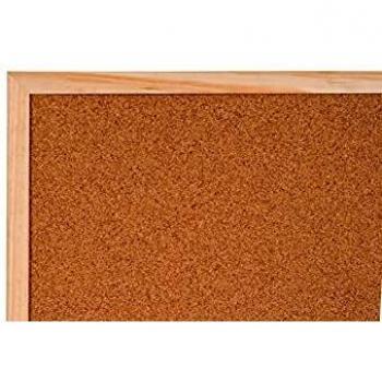 Pizarra Combinada Magnética y Corcho Bi-Office 90 x 60 cm con Marco de Madera