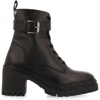 Botines Biker de Piel Gioseppo para Mujer con Estilo Militar y Cordones
