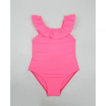 Bañador bebé niña con volante en color rosa