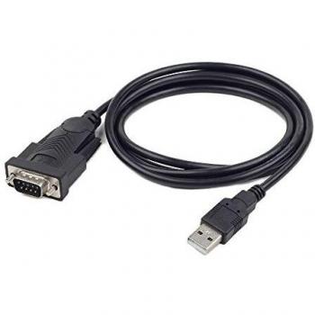 Gembird UAS-DB9M-01 - Cable convertidor USB - puerto serie, 1.5 m, Negro
