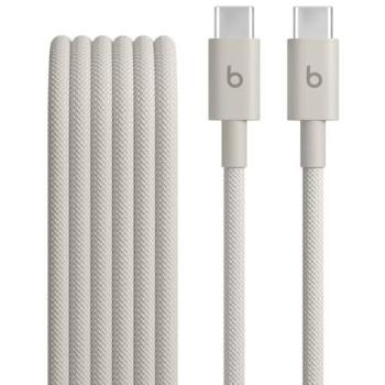 Cable USB-C a USB-C trenzado Beats 1.5 m, carga rápida, color Gris Tormenta