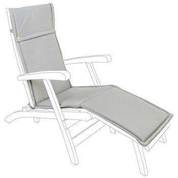 Cojín desenfundable para tumbona de piscina en poliéster color tortora POLY180