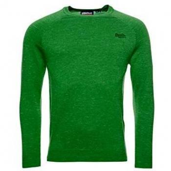 Superdry Hombre Jersey de algodón de la colección Orange Label Grindle Verde Pescara M