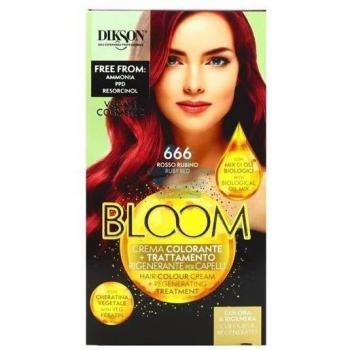 Crema Colorante Sin Amoniaco Dikson Bloom con Queratina 666 Rojo Rubí