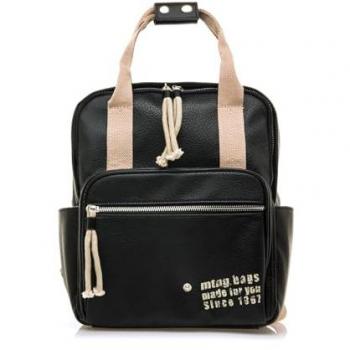 Mochila de mujer Mustang NARE2 multiposición con doble asa y cierre de cremallera en negro