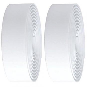 BBB Cycling -Cinta para manillar extra gruesa, antideslizante y absorbe impactos especial para bicicletas de carretera y urbanas. Incluye cinta y tapones en color blanco - Modelo RaceRibbon Gel BHT-05
