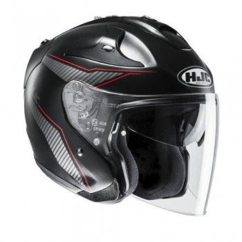 Casco fg-jet Jike cascos de motocicleta, color negro/rojo, talla M