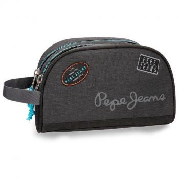 Pepe Jeans Teo Neceser de Viaje, 26 cm, 4.99 litros, Gris