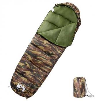 Saco de dormir tipo momia de camping para adultos 3 estaciones en colores negro y rojo, navy y azul, camuflaje y más
