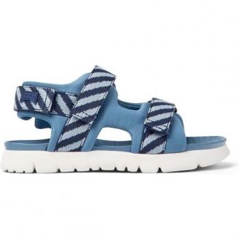 CAMPER Oruga Sandals for Girls - Blue, Cotton Fabric, Size 31 and Size 12.5