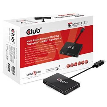 CLUB3D SenseVision MST HUB 1-3 HDMI - Splitter de vídeo