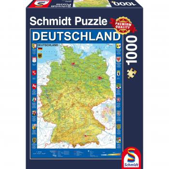 Schmidt Spiele 58287 Germany Map Puzzle - 1000 Pieces