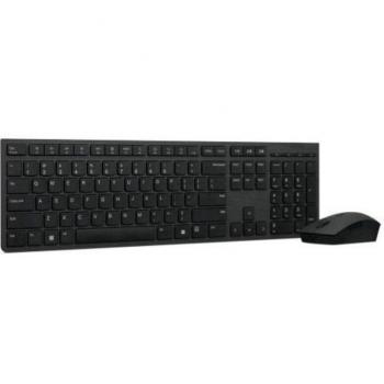Kit Inalámbrico Recargable Lenovo Teclado y Ratón Óptico Negro Italiano