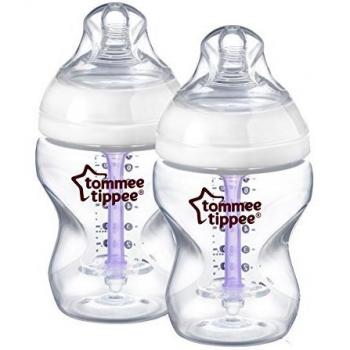 Tommee Tippee Closer to Nature Advanced Comfort - Bottle 260 ml / 9fl oz, Pack of 2, Slow Flow