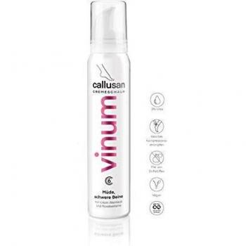 Espuma de Cuidado para Pies Callusan Vinum 125 ml - Vegana, Ideal para Piernas y Pies Cansados, Compatible con Medias de Compresión