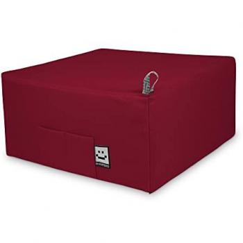 Puff Cama Individual Plegable de Polipiel Granate Happers