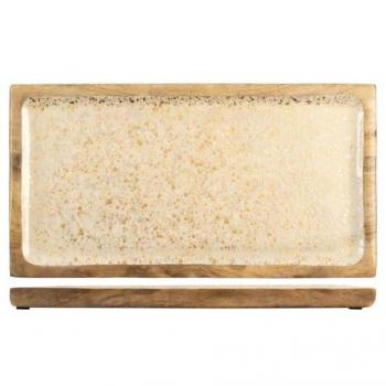 Bandeja de madera decorada Metaldrops 38 x 20 cm