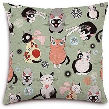 vivi-e 18 Lino y Algodón Square Home manta sofá coche decorativa Funda de almohada cojín Case