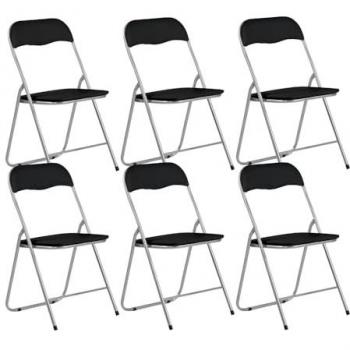 Pack 6 Sillas Plegables Acolchadas Eleonor 44x46x79cm 7house
