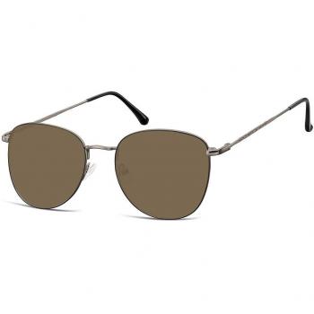SmartBuy Collection Oval Full Rim Metal Men's Prescription Sunglasses Brown Size 55