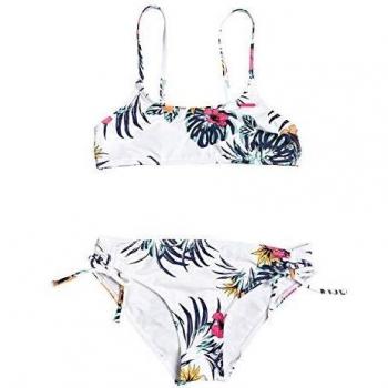 Roxy - Conjunto de Bikini Bralette - Chicas 8-16 - 14 - Blanco