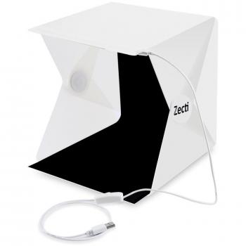 Zecti Caja Luz Fotografia y Caja de Luz 24x22x24cm con 2 Fondo