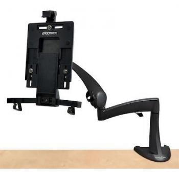 Ergotron Neo-Flex Desk Mount Tablet Arm - Kit de montaje para PC Tablet, Ajustable, 10-22, hasta 8.16 kg, Color Negro (45-306-101)