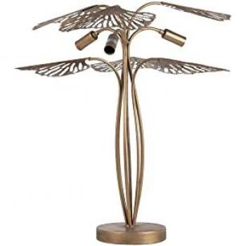 Lámpara de Mesa Adda Home Dorada Elegante 68x68x67 Cm, Lámpara Sobremesa de Metal Dorado, Dimensiones: 68 cm x 68 cm x 67 cm