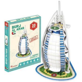 Rompecabezas 3D Cubic Fun Burj Al Arab - 17 piezas