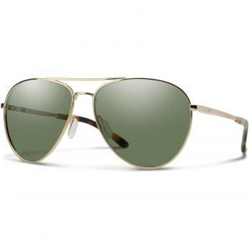 Smith Layback Sunglasses - Size: ONESIZE, Color: Gold/Gray Green, Type: Unisex Aviator Metal