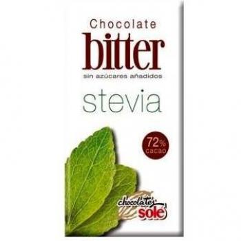 CHOCO NEGRO BITER 72% STEVIA