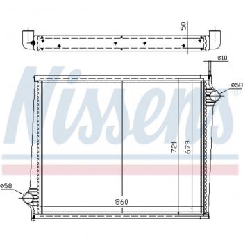 Radiador de refrigeración del motor Nissens 64068A