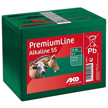 Batería Alcalina 9V 55Ah de Ako, Dimensiones 165x110x110mm