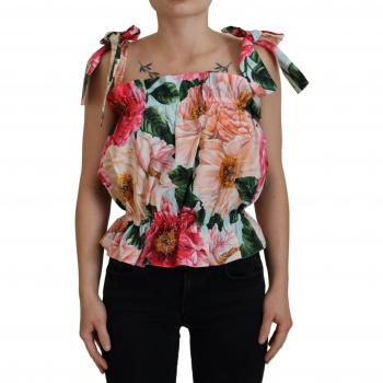 Multicolor Floral Print Sleeveless Tank Top - IT38|XS