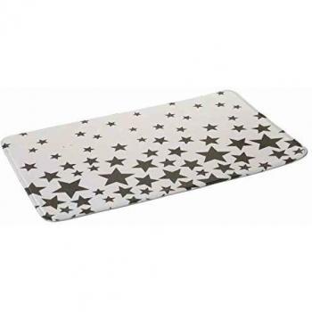 ALFOMBRA BAÑO STARS GRIS MICROFIBRA