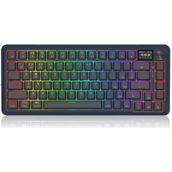 Teclado Mecánico Redragon Flekact K708-RGB-PRO 82 Teclas RGB Hot-Swap Bluetooth/2.4G/Cable para Gamer