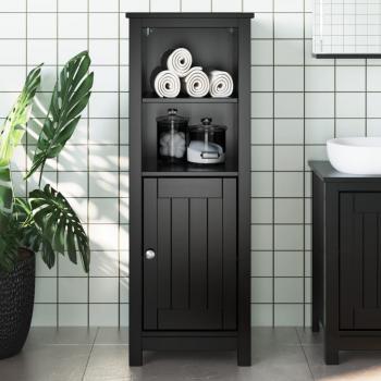Mueble de baño BERG negro 40x34x110 cm madera maciza de pino