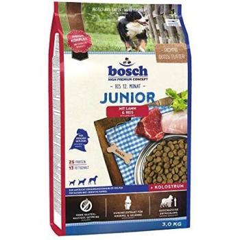 Pienso BOSCH Cordero Arroz 3 Kg - Nutrición Equilibrada para Cachorros y Adultos