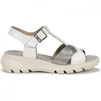 Sandalias de Piel Lua F1654 blanco - Sandalias abiertas de mujer en piel de Fluchos