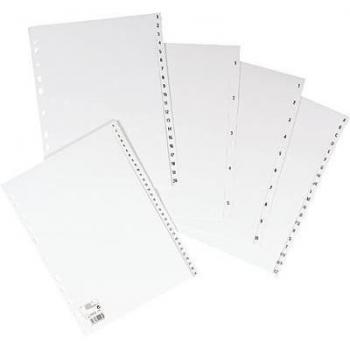 5 Star Index Multipunched 120 micron Polypropylene 1-15 A4 White