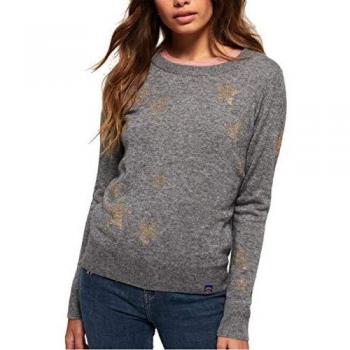 Superdry Mujer Gema Jersey - Gris Brezo, XS