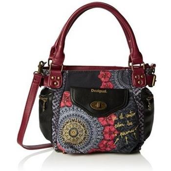 Desigual - MCBEE MINI RED GARDEN, Bolsa de Hombro Mujer, Rojo