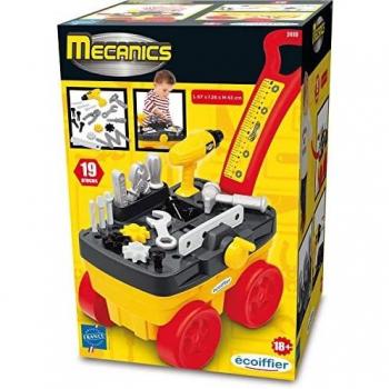 Carrito de Trabajo Ecoiffier, 19 Piezas, 18 Meses+, Multicolor