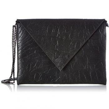 Black Lily Latif Small Bag - Bolso de mano de cuero mujer, color negro, talla 23x16x1 cm