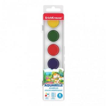 Caja de Acuarelas Erichkrause con 6 Colores Vibrantes y Fácil Dilución