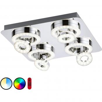 Plafón LED Inteligente LOLAsmart Tim 40 cm, 2400 lm, RGB y CCT regulable, Dimmable con control remoto