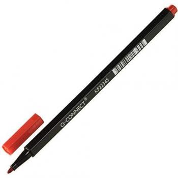 Q-Connect Rotulador  Punta De Fibra Rojo - Punta Redonda 1 Mm