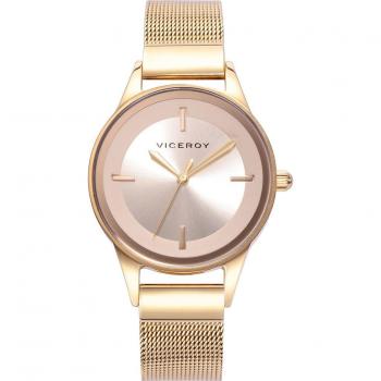 Reloj Viceroy Kiss 401160-67 para mujer en acero dorado con elegante diseño